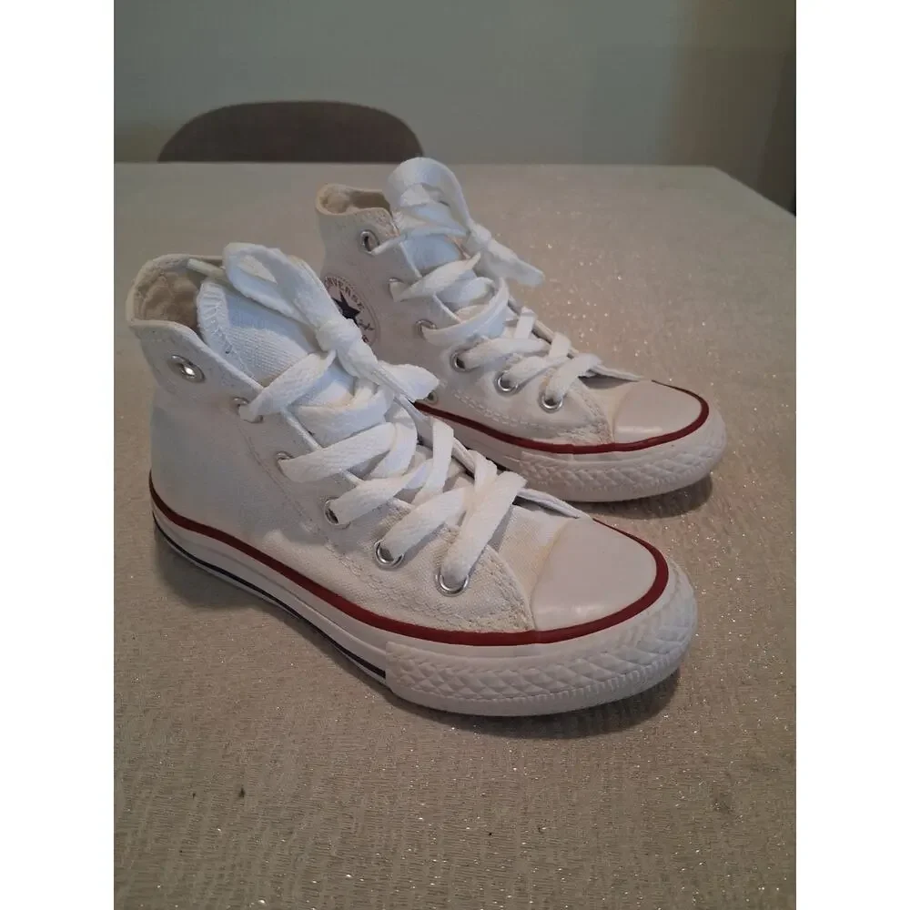 Converse Chuck Taylor All Star Kids Youth High Top Shoes Optical White 10.5